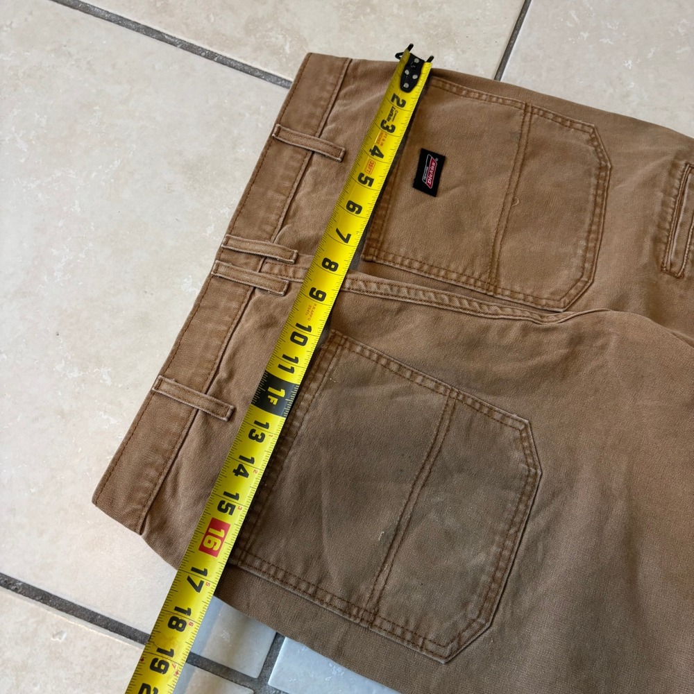 Dickies Mens Brown Duck Canvas Carpenter Pants 32x32 Workwear Trousers - Picture 7 of 9